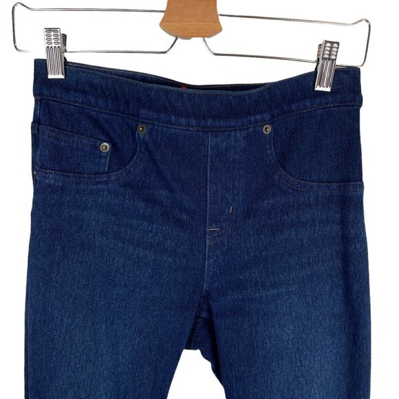 Spanx Ready To Wow Cropped Denim Leggings Blue Stretch Jegging Size S - Picture 3 of 11